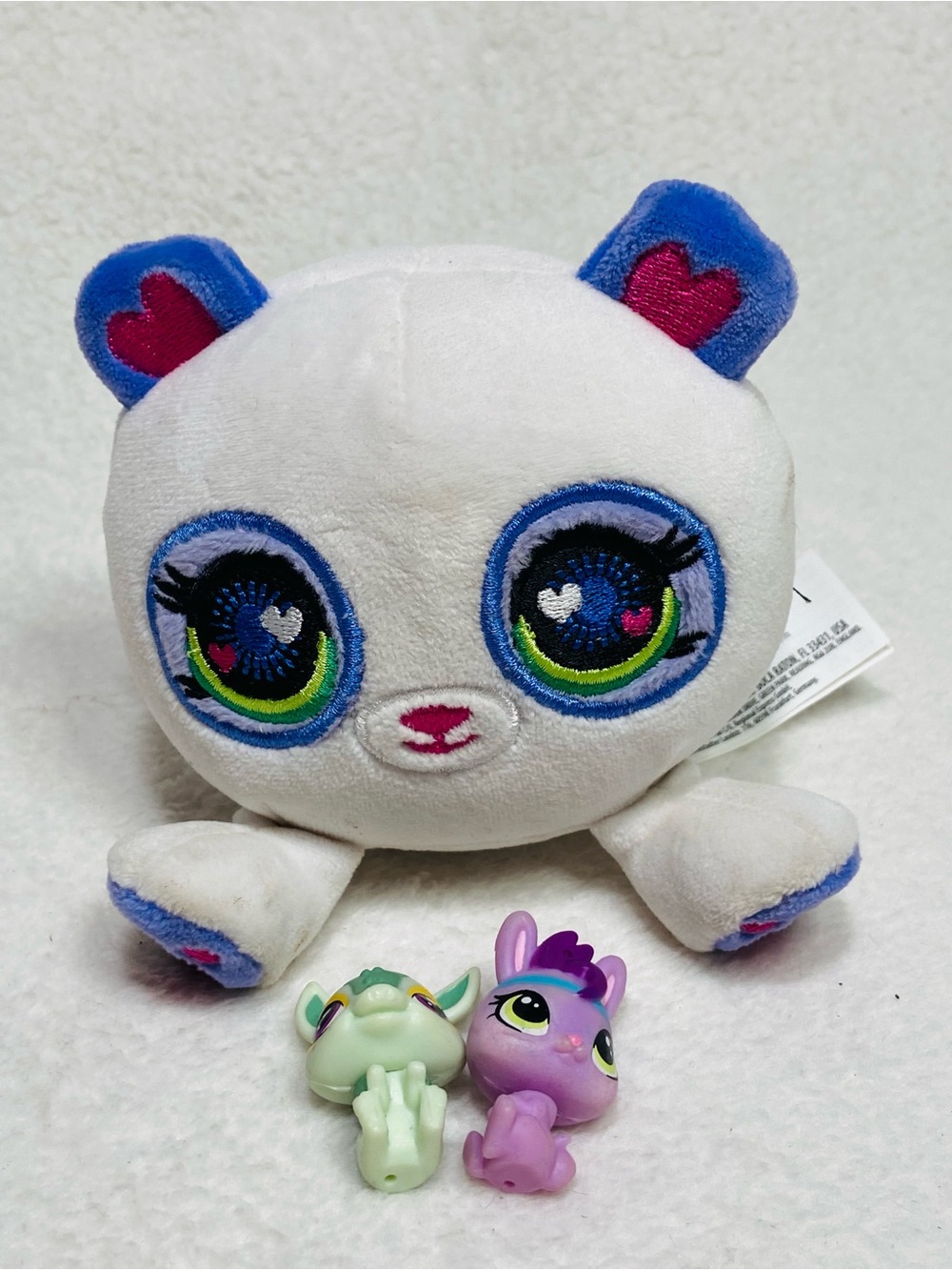 Littlest Pet Shop Surprise Plush Panda Mini Plush + LPS Mini Pets Armadillo Bun